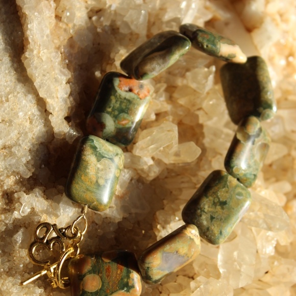 Hand-beaded Rhyolite Bracelet - Picture 3 of 4